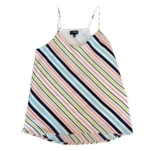 The Limited Striped V-Neck Racerback Cami Tank, Size Small, Spaghetti Strap